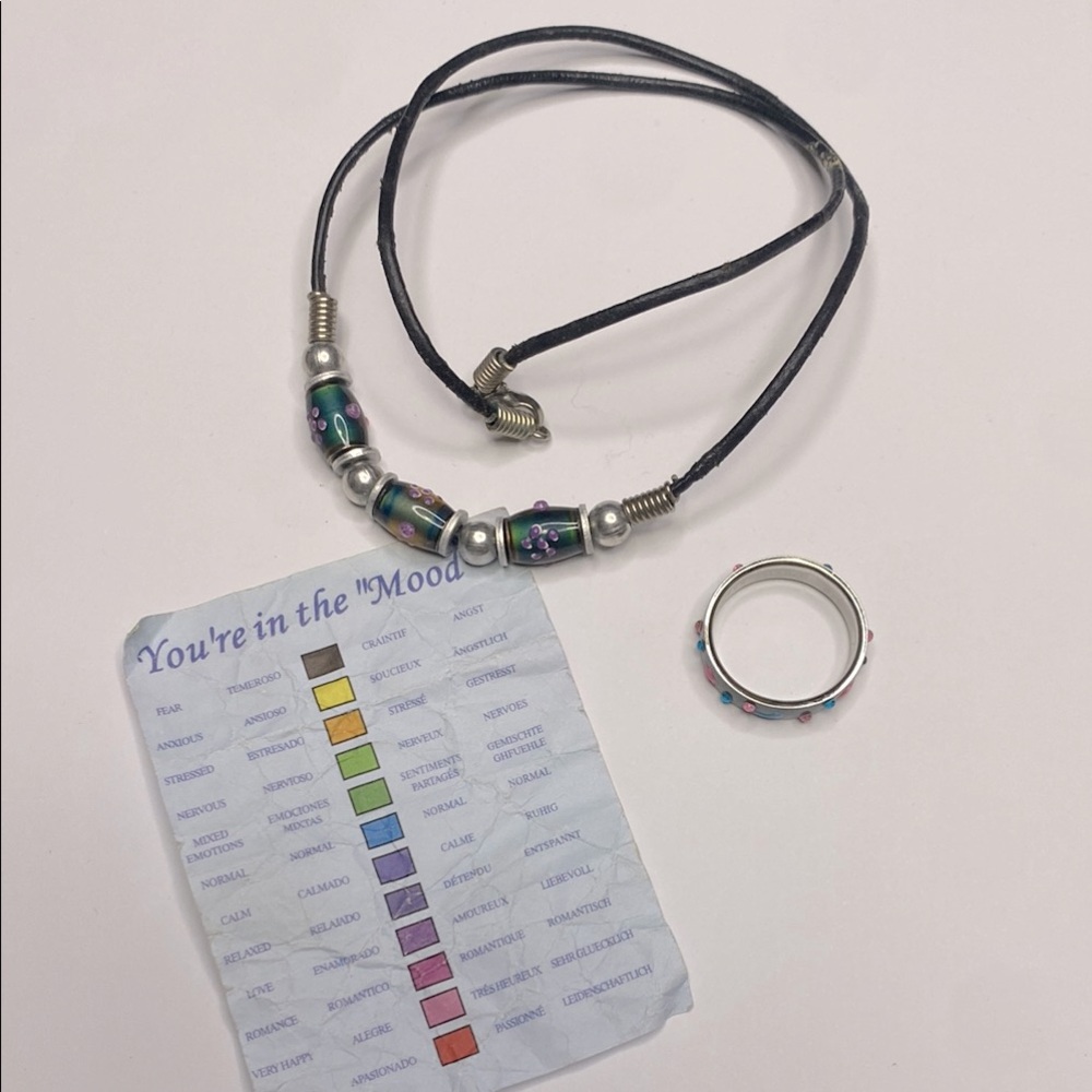 Mood Necklace and Ring Set